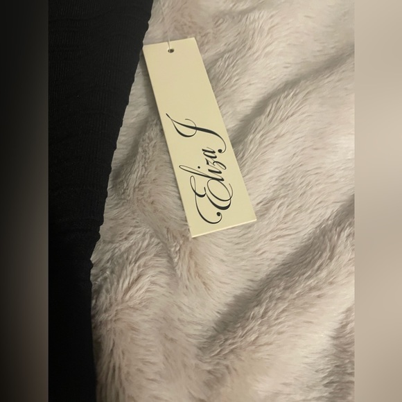 ELIZA J BLACK OFF THE SHOULDER LAYERED DRESS - Picture 5 of 5